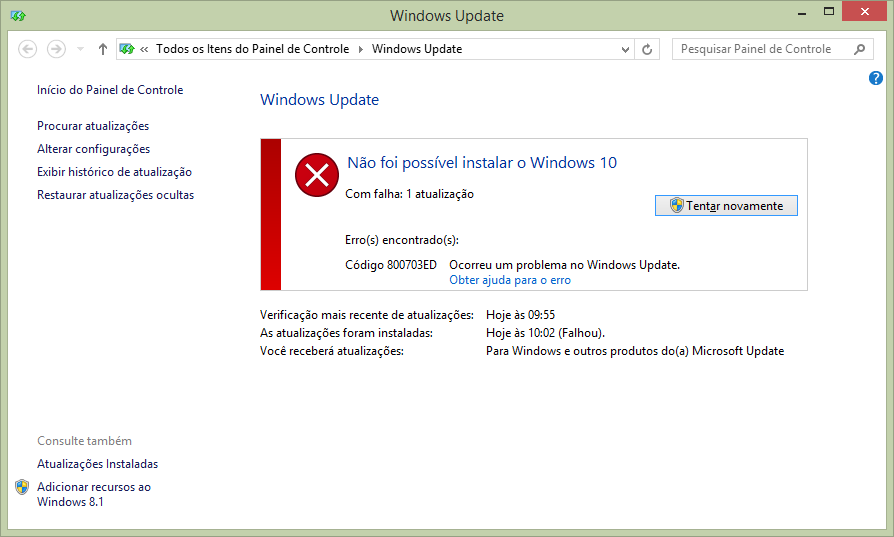 Erro Windows Update