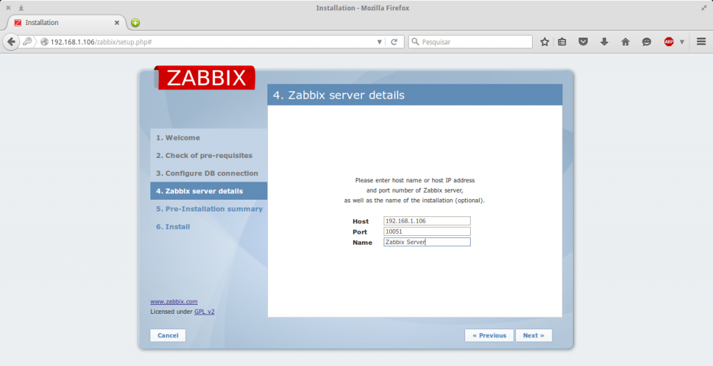 zabbix web 5